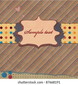 vintage frame for photos with scrapbook elements. vector illustration. vector illustration