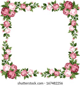Pink Border Rose White Stock Images, Royalty-Free Images & Vectors ...