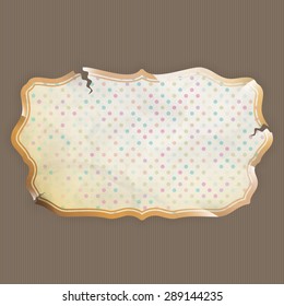 Vintage frame with place for text. EPS 10 vector file included