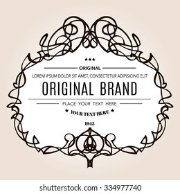 Vintage frame with place for your text.Elegant element for design template.Vector illustration