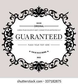 Vintage frame with place for your text.Elegant element for design template.Vector illustration