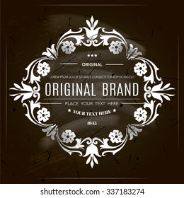 Vintage frame with place for your text.Elegant element for design template.Vector illustration