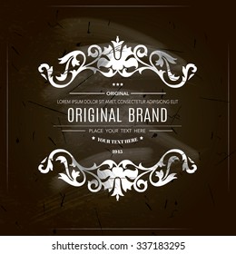 Vintage frame with place for your text.Elegant element for design template.Vector illustration