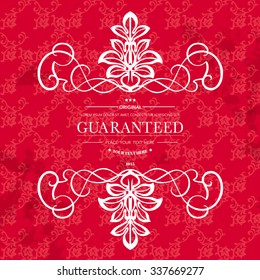 Vintage frame with place for your text.Elegant element for design template.Romantic background.Vector illustration
