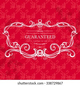 Vintage frame with place for your text.Elegant element for design template.Romantic background.Vector illustration