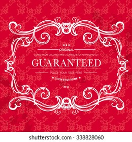 Vintage frame with place for your text.Elegant element for design template.Romantic background.Vector illustration