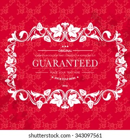 Vintage frame with place for your text.Elegant element for design template.Romantic background.Vector illustration
