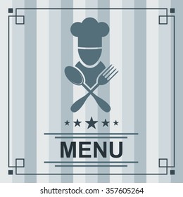 vintage frame with restaurant menu