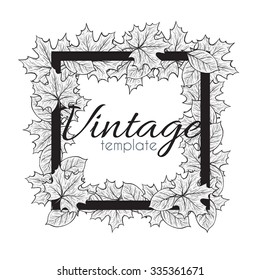 Vintage frame. Retro design. 