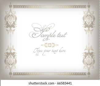 Vintage frame in retro style