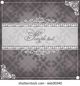 Vintage frame in retro style