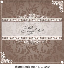 Vintage frame in retro style