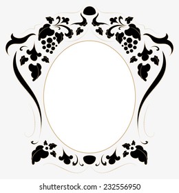 Vintage frame in retro style vector illustration