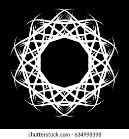 vintage frame round abstract pattern. Vector