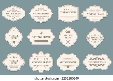 Vintage Frame Round Vector design for designs