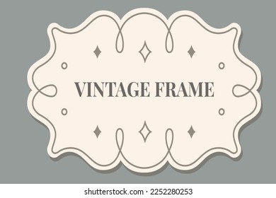 Vintage Frame Round Vector design for designs