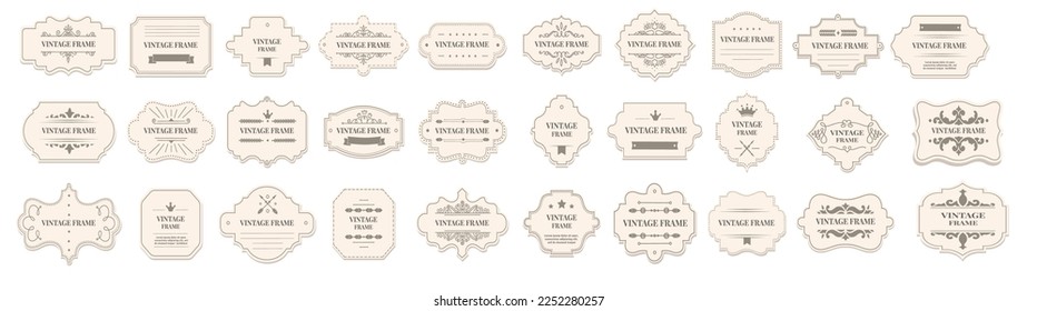 Vintage Frame Round Vector design for designs