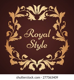 Vintage frame in royal style.