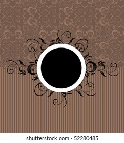 Vintage frame with seamless wallpaper