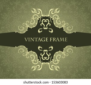 Vintage frame. Seamless wallpaper in pastel colors. Original style       