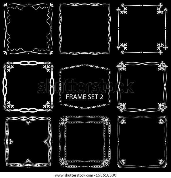 Vintage frame set 2.\
Abstract vintage frame design. Easy to edit frames, objects are\
grouped separately.  