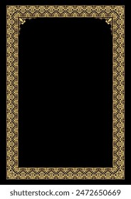 Vintage frame and set boundaries Golden photo frames for pictures vector border design