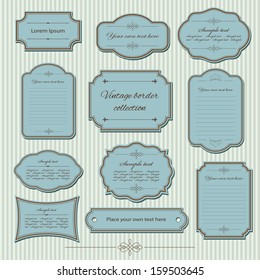 Vintage frame set. Calligraphic design elements.