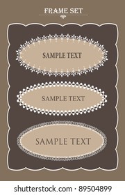 Vintage frame set for design