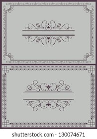  Vintage  frame set. Editable. Perfect for invitations or announcements.