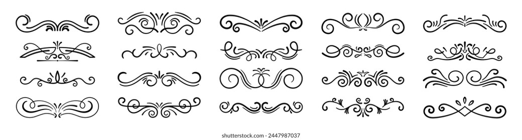 Conjunto de marcos de Antiguas. Antiguas elegante icono de ornamento. Ilustración vectorial.