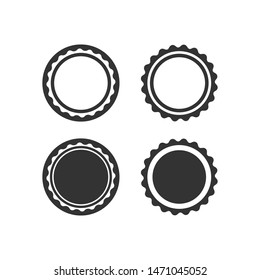 Vintage frame set isolated on white background. Retro labels or badges. Design elements. Vector illustration.