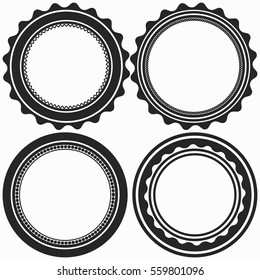 Vintage frame set isolated on white background. Retro Typography. Design elements. Badges, Logos, Borders.