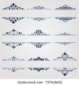 vintage frame set on pattern retro background, vector illustration