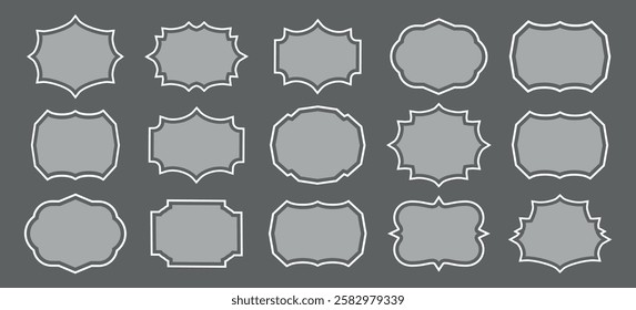 Vintage Frame Set. Ornamental label. Decorative vintage badge. Ornamental label set. Royal insignia, sale sticker or invitation card. Vector illustration EPS 10