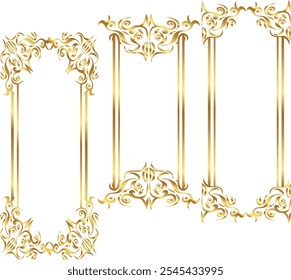  Ilustração de design de vetor do conjunto de quadros vintage. Bom para banner, cartaz, cartão de mensagem, Elemento, cartão de festa, convite, modelo, publicidade, campanha e mídia social.
