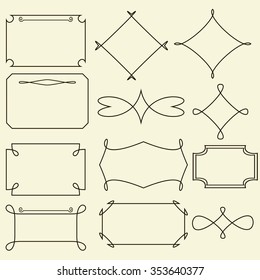 Vintage frame set vector illustration