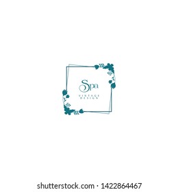 Vintage Frame Spa Vector Design Concept
