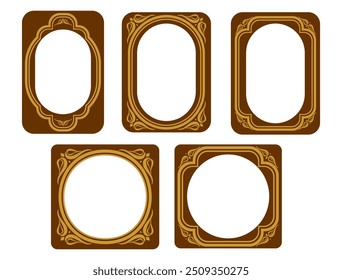 VINTAGE FRAME WITH SQUARE AND OVAL GEOMETRY SHAPE MADE BY CORELDRAW