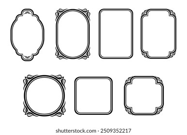 MARCO DE ANTIGUAS CON FORMA DE GEOMETRÍA OVALADA CUADRADA HECHO POR CORELDRAW