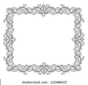Vintage frame in style baroque
