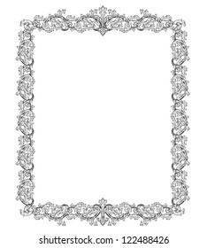 Vintage frame in style baroque