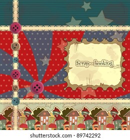 Vintage frame in the style of scrapbooking