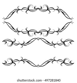 vintage frame with swirls