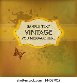 Vintage frame template grunge texture background  