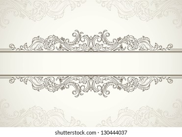 Plantilla de marco de vintage para texto con estilo antiguo
