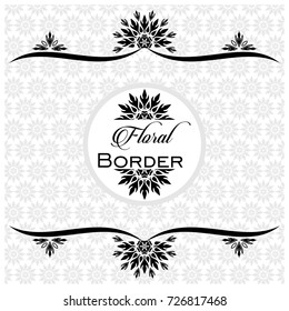 Vintage frame template for text in antique style