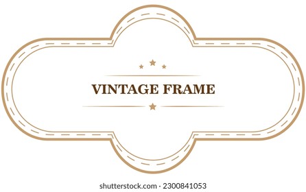 Vintage frame template. Vector illustration