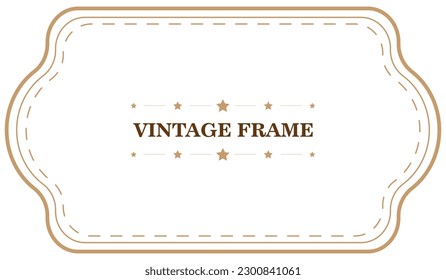 Vintage frame template. Vector illustration