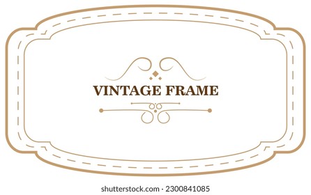 Plantilla de marco vintage. Ilustración del vector