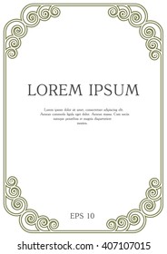 Vintage frame with text on white background
